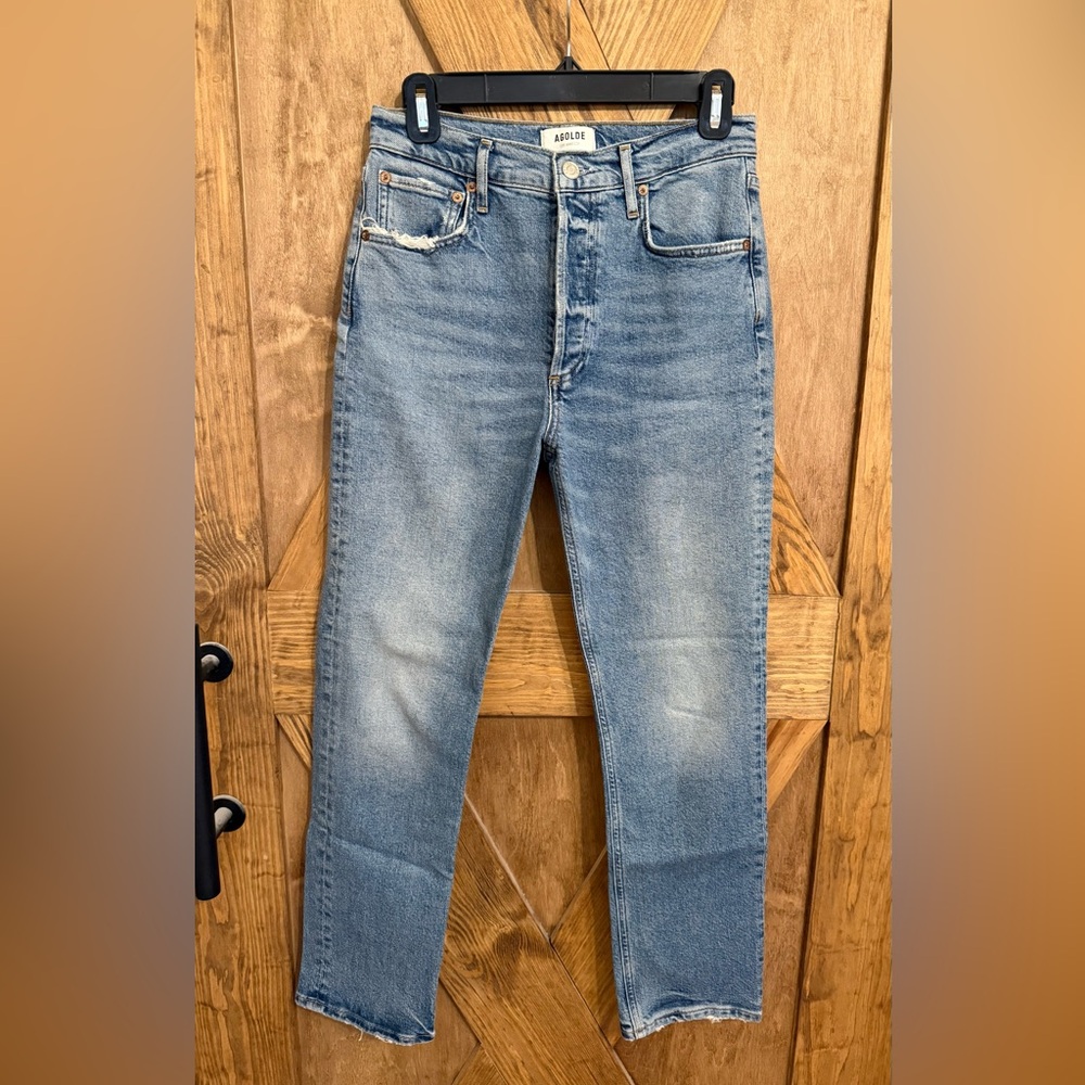 Agolde Riley High Rise Straight Jeans